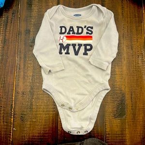 Dads MVP baseball onesie